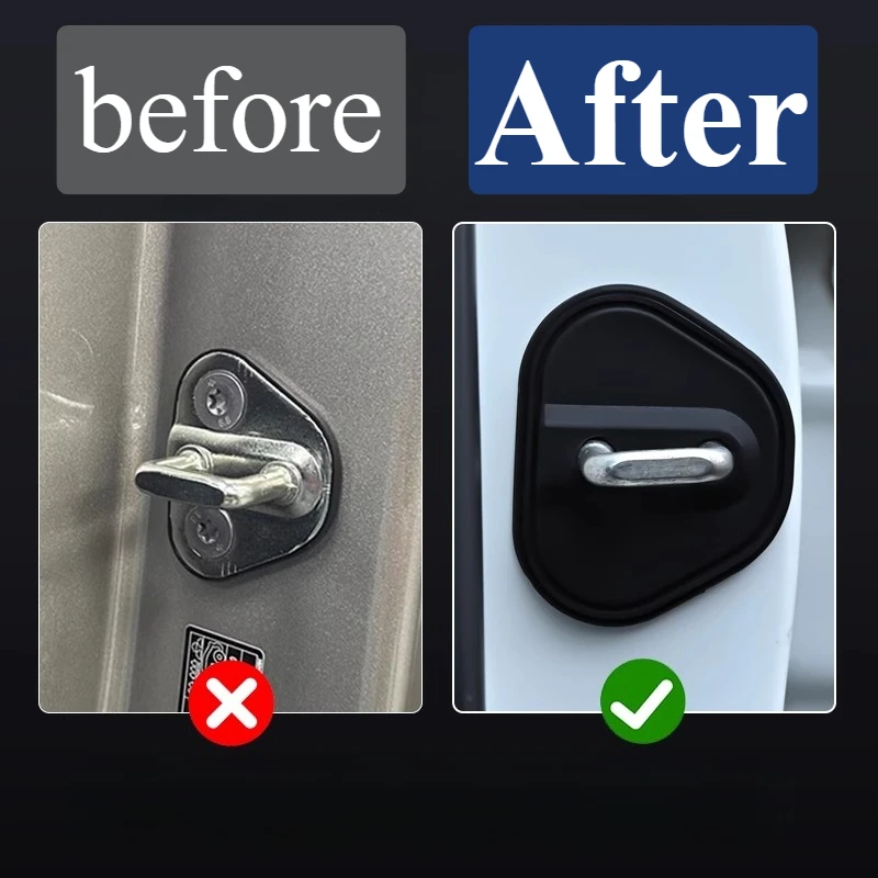 ​​For Geely Preface: Anti-Corrosion Silicone Door Lock Covers - Dust/Rust Proof Shock-Absorption Pads (2021-2025)​​