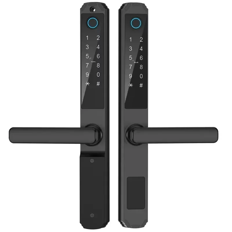 2026 Weatherproof External Smart Door Lock Biometric Fingerprint Lock Double Sided Keypad Entry for Thermal Break Aluminum