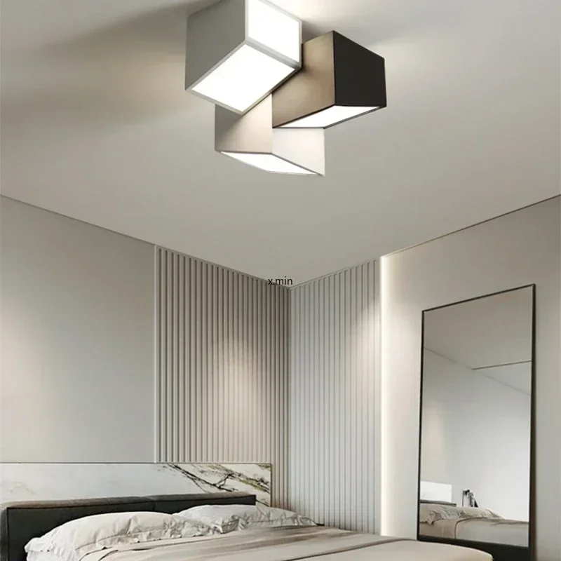 Living Room Light Minimalist Creative Ceiling LED Ceiling Light Box Combination Office Modern Minimalist Bedroom Master Light