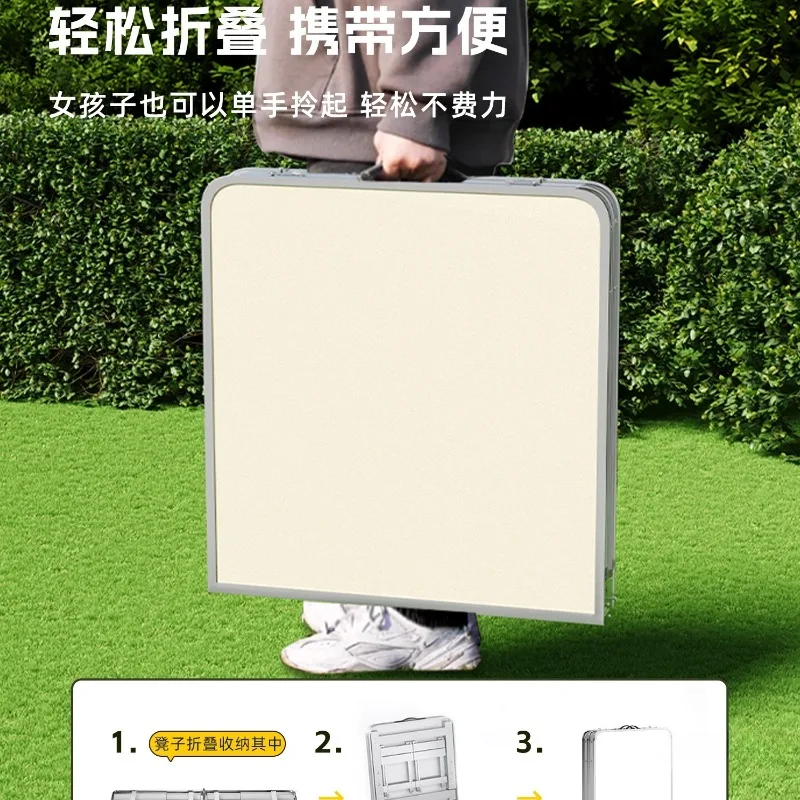 BBQ table Lifting aluminum alloy stall table and chair combination rectangle