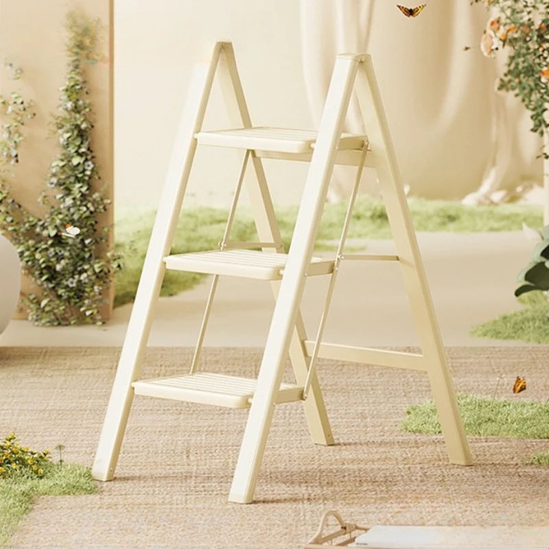 eb-lightweight 3-step ladder household foldable multi-functional herringbone ladder steady non-slip