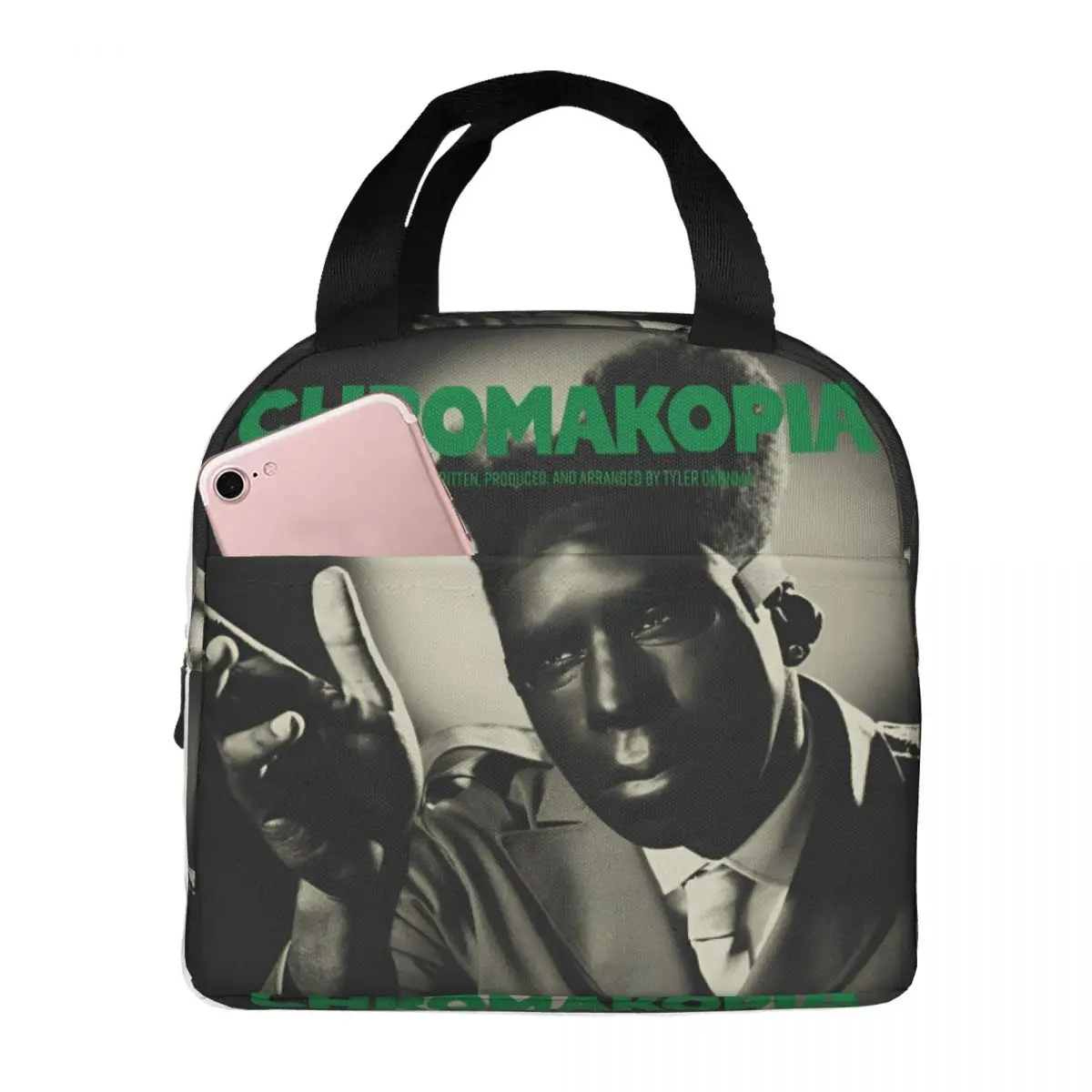 Tylers The Creator Chromakopia Tour 2024 Insulated Lunch Bag Rapper Lunch Container Cooler Bag Tote Lunch Box College Girl Boy