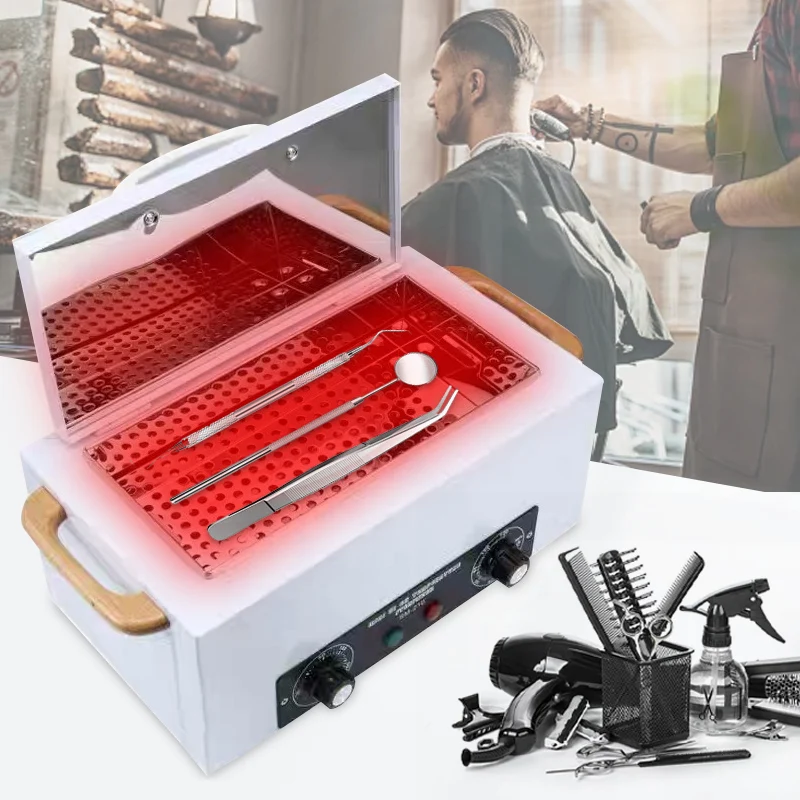 

High Temperature Sterilizer Beauty Hair Nail Metal Nail Tools Cleaning Box 1.5L Dry Heat Autoclave Machine SPA Salon Equipment