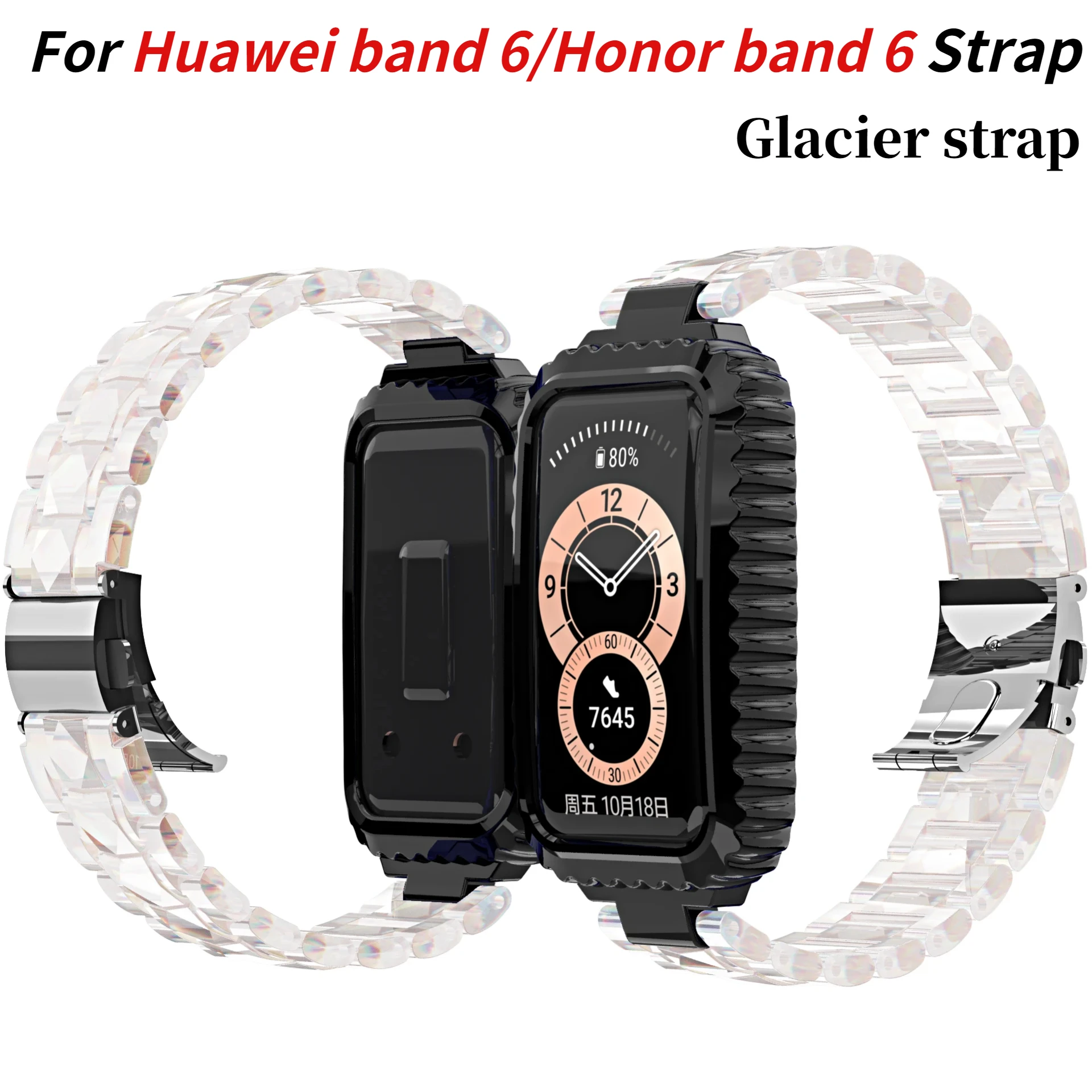 Huawei Band用の透明な保護ストラップ,すべてを保持するスマートウォッチストラップ