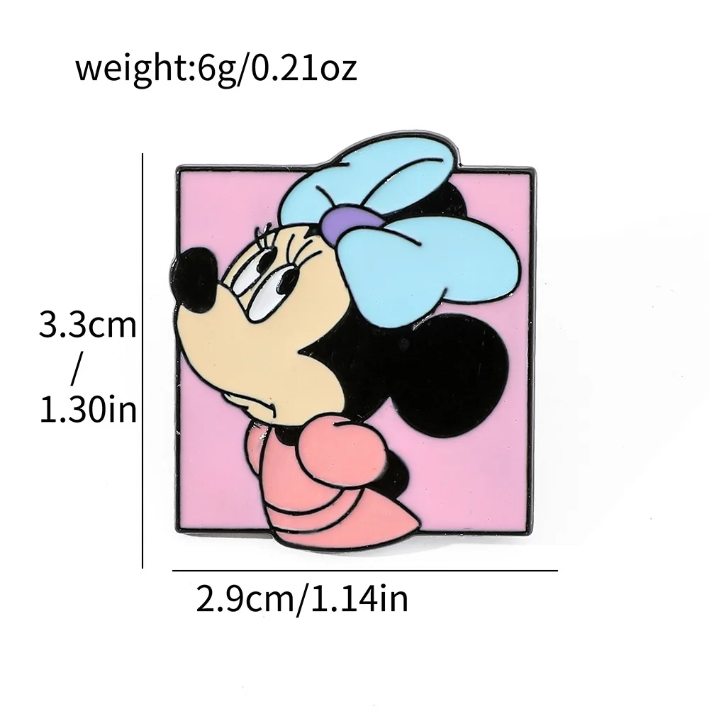 4 pz Disney simpatico cartone animato creativo Minnie lega spilla Micky Mouse Club House distintivo in metallo accessori Pin decorazione moda nuovo