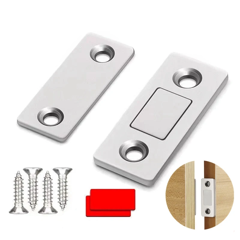 Juego de cierres magnéticos para armario, topes de puerta ocultos con tornillo, herrajes para muebles, 1/3/6 juegos