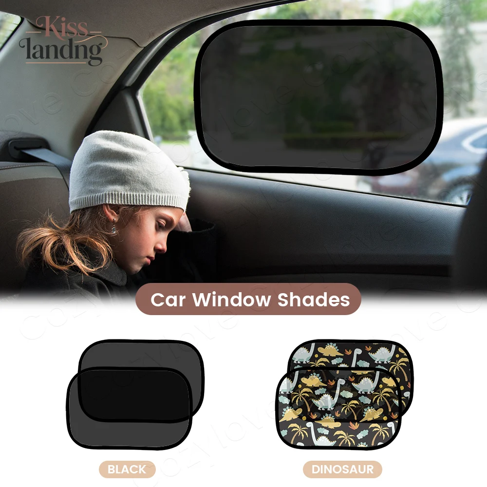 

2 шт. автомобильных солнцезащитных шторок с УФ-защитой, магнитные, для детских автокресел, сетчатые, на боковые окна, летняя защитная пленка
