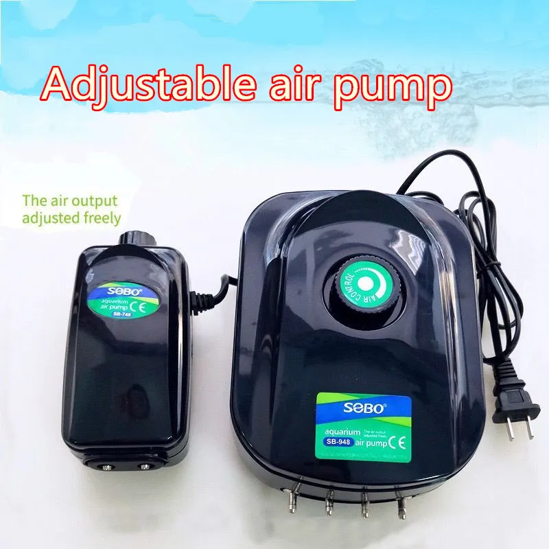 SOBO Silent Aquarium Oxygen Air Pump Fish Tank Adjustable Air Volume High Power Oxygenator Air Compressor Aerator 220v 12w