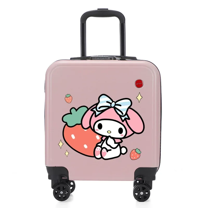 Sanios Kuromi Cinnamorll My Melody Trolley Case Cute Cartoon Anime ruota universale ad alta capacità Password Lock valigia bagagli