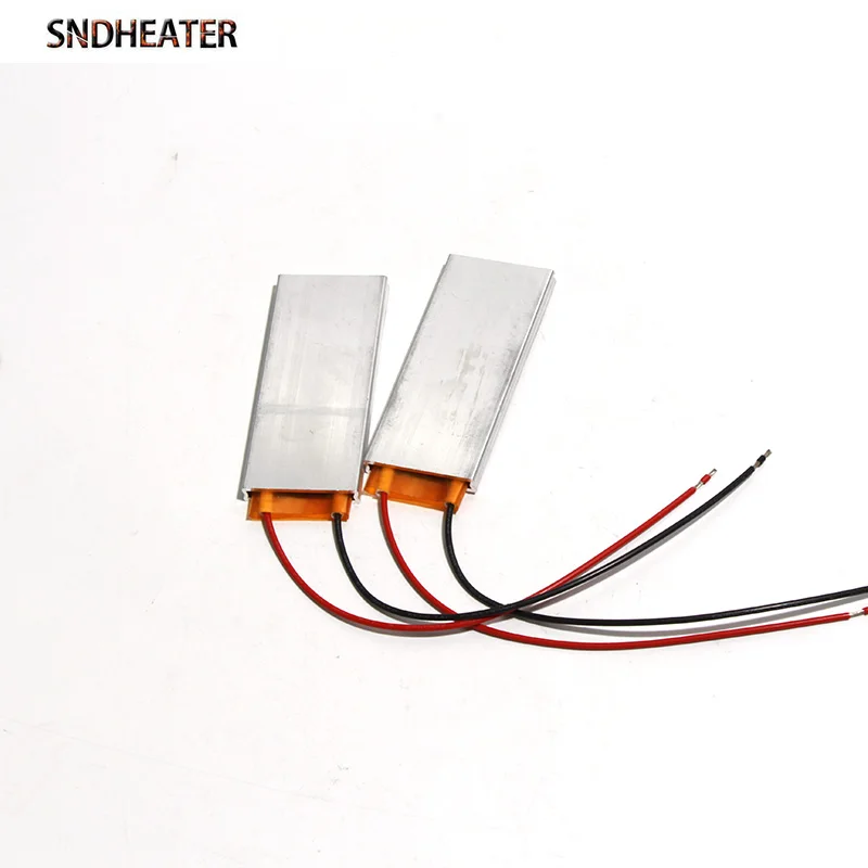 SNDHEATER 2PCS 70x30x6mm 24V 12V 48V PTC Aluminum Heater with Thermostat for Constant 50-270 Degree PTC thermistor