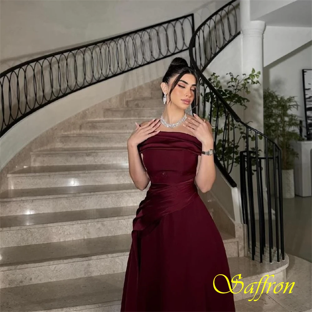 تخصيص رائعة الساتان ألف خط مساء اللباس رشيقة قارب الرقبة فساتين حفلة موسيقية الأزياء لوحة قطار فساتين المناسبات الخاصة