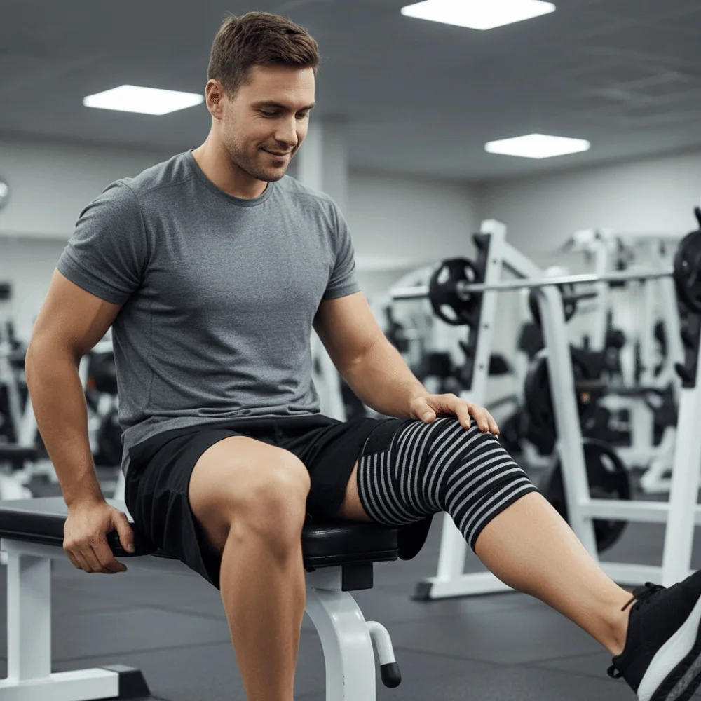 

Elastic Knee Wraps 180*8CM Compression Straps Knee Bandages Knee Pads Sports Safety Squats Training Knee Braces Training Sports
