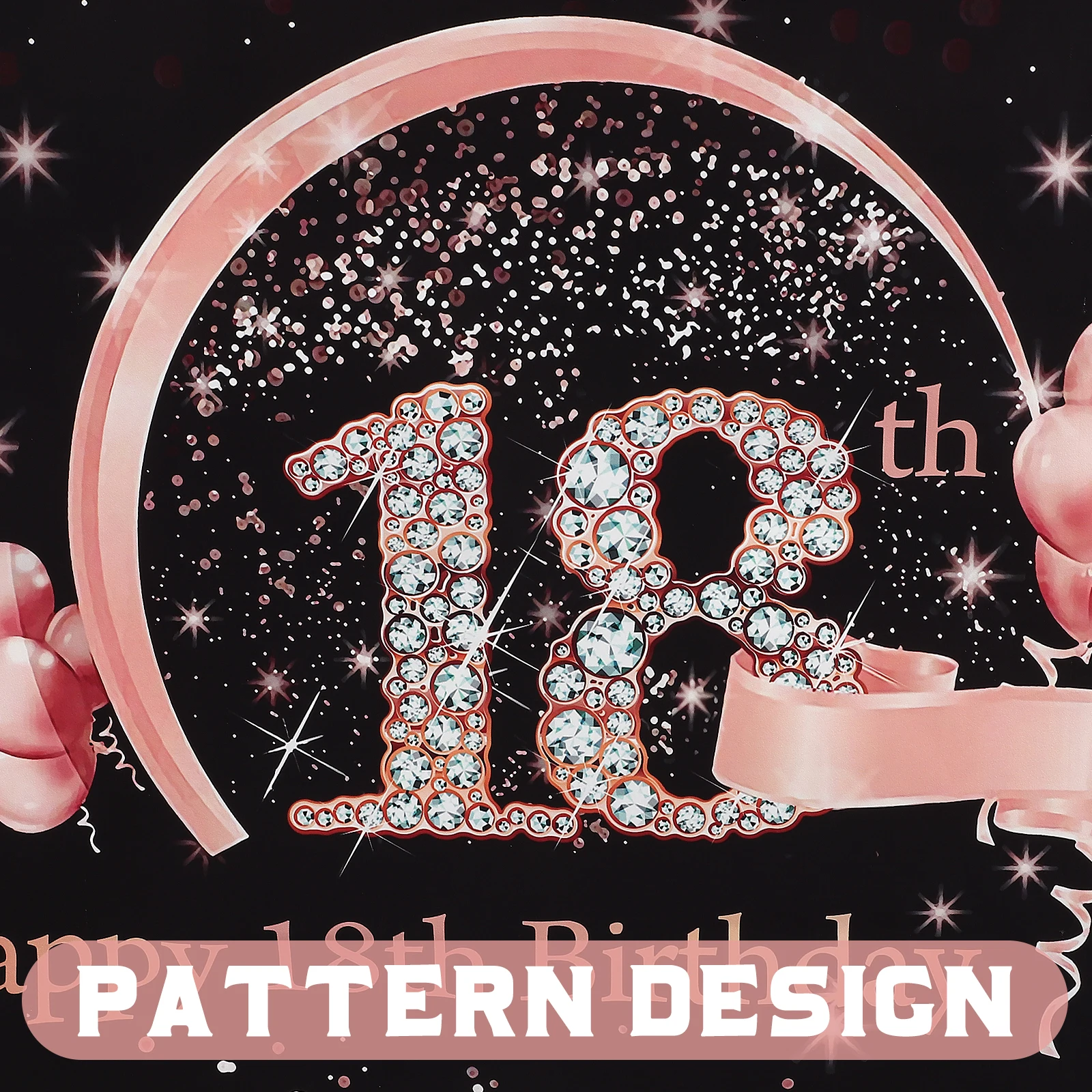 

Birthday Party 18th Banner Rose 18Th Birthday Party Banner Gold Backdrop Photography Studio Supplies Background