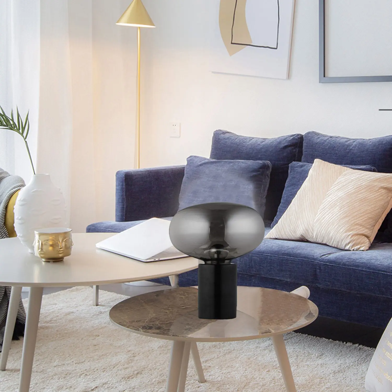 خمر صناعة الزجاج الجدول ضوء LED الجدول مصباح Sapele الخشب الشمال الطراز الحديث لغرفة نوم الدراسة