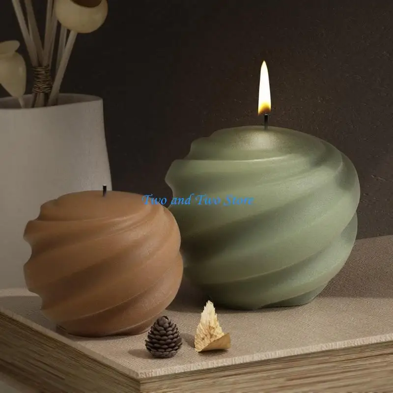 HX6F 3D Ball Silicone Mold Round Carving Ball Plaster Resin Molds DIY Craft