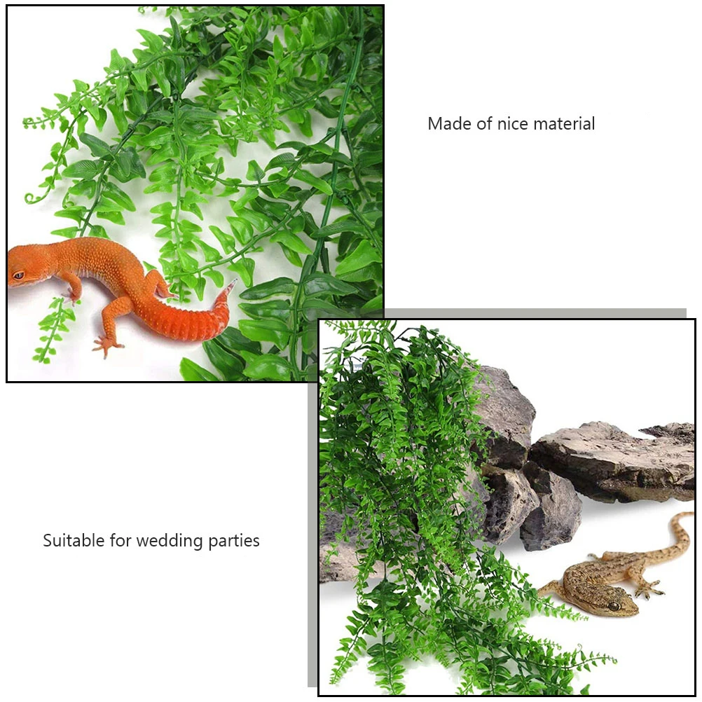 

2Sets Artificial Plant Rattan Wall Hanging Realistic Green Leaves Decoration Perfect for Wedding Party Home Shop Restaurant