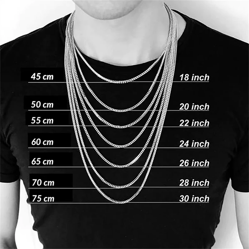 Classic Punk Stainless Steel 3/5/7mm Cuban Necklace for Men and Women Hip Hop Black Gold Silver Chain Strap Choke Metal Jewelry