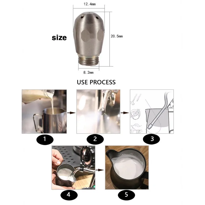 

Stainless Steel Coffee Machine Steam Nozzle, Suitable for Modified Nozzle Nova, Gmilley Modified Accessories