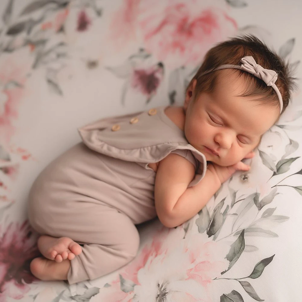 

Newborn Photography Props Khaki Sleeveless Romper Baby Photo Shoot Outfit Newborn Photo Accessories 0-3 Months