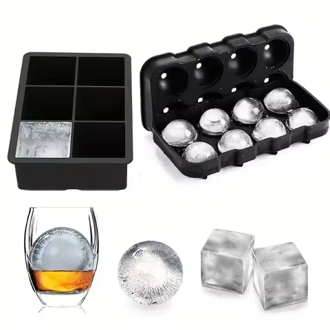 4/6/8 Grid Food Grade Reusable Ice Maker Ice Ball Maker Silicone Ice Cube Mold Tray DIY Freeze Ice Maker Square Ice Tray Mold