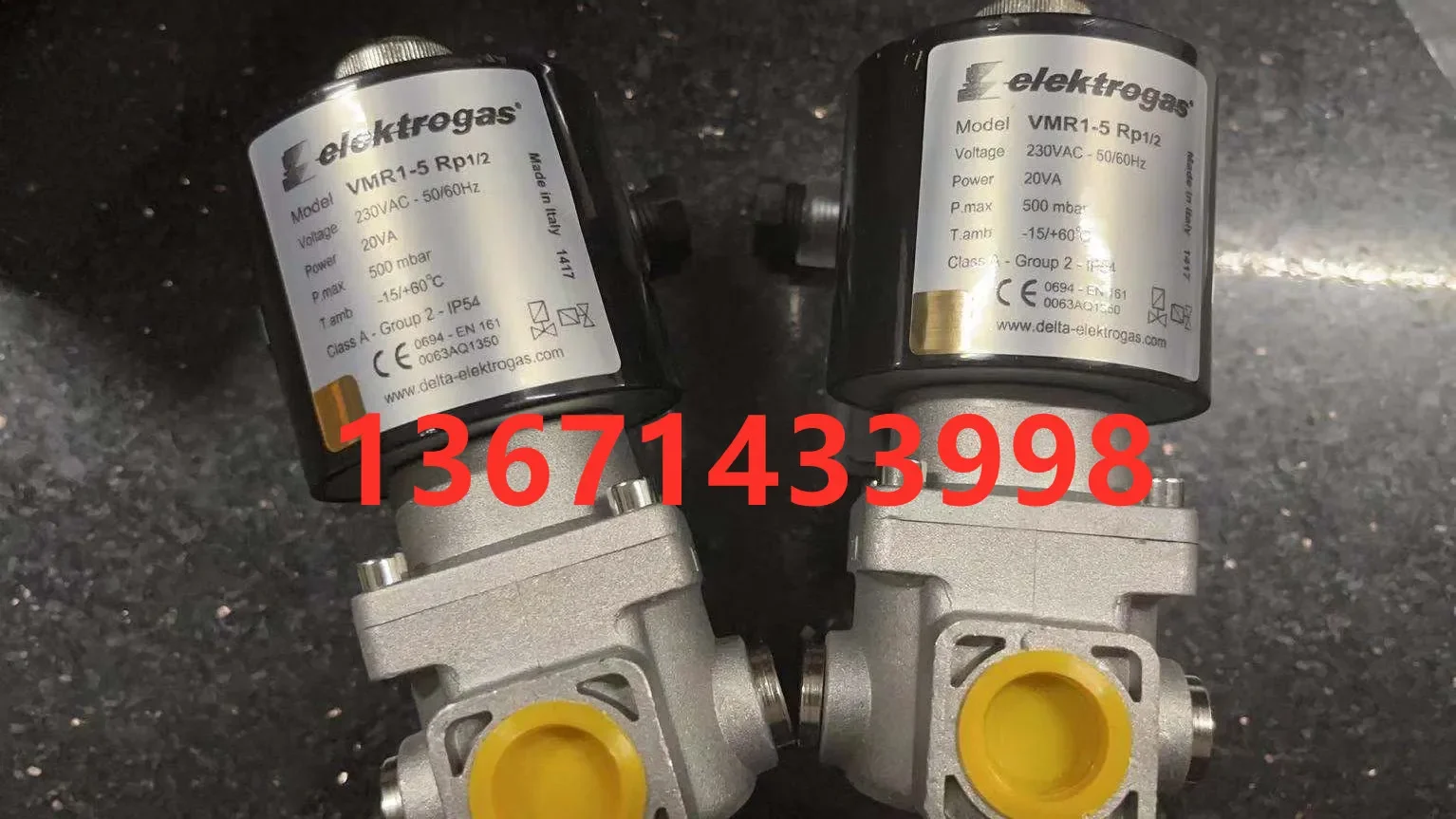 

2025 VMR1-5 RP1/2 Gas Solenoid Valve Elektrogas Electrolux Gas Solenoid Valve 500mbar
