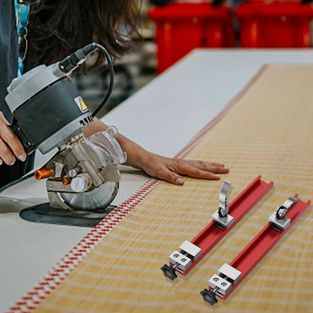 

2pcs Adjustable Cutting Machine Rulers for Woodworking and Decoration Projects with For Durable Aluminum Alloy