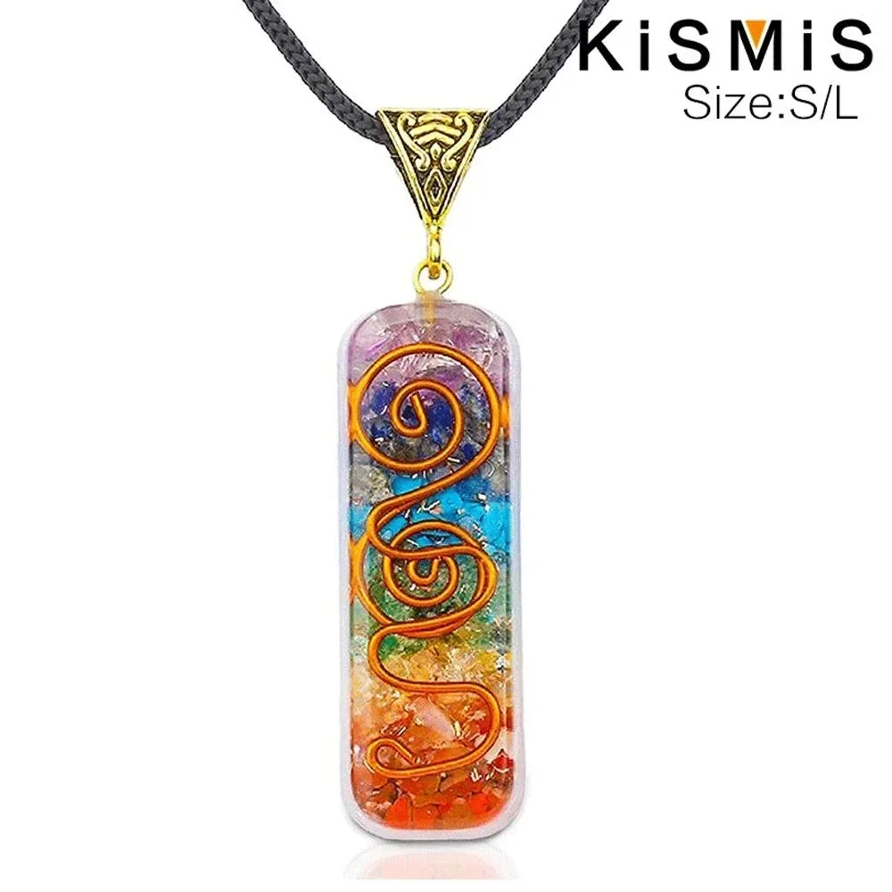 KISMIS 1PC Color Wheel Necklace Colored Gravel Crystal Drop Glue Drop Glue Crystal Pendant Necklace