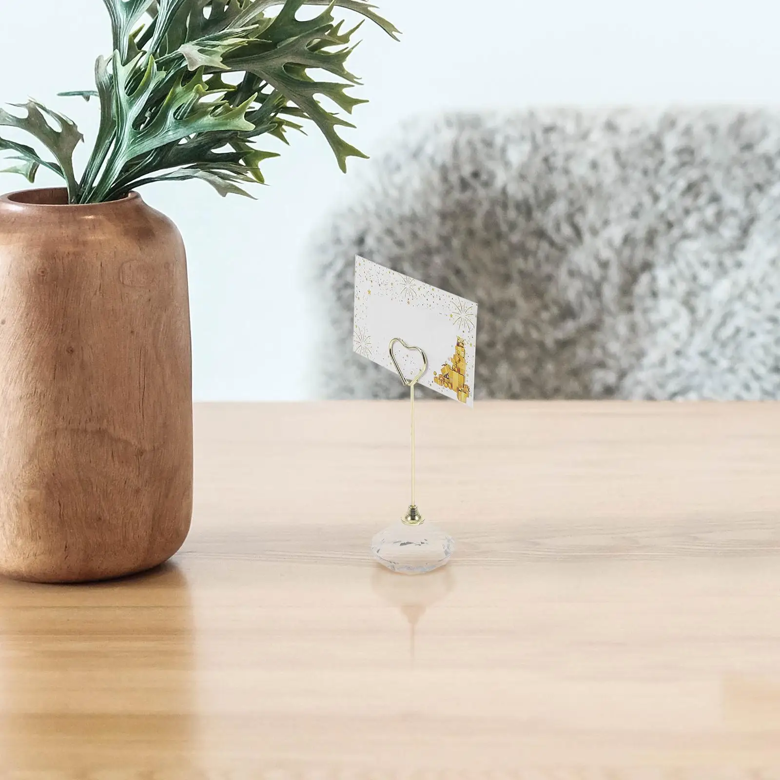 1Pcs Crystal Photo Holder Clip Golden Desk Home Decor Table Top ganizer Memo Clip Place Valentine Wedding Photos Letter