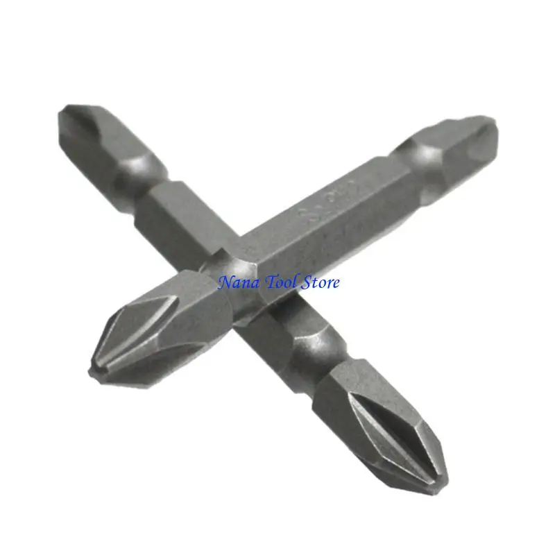 31GJ Pack Of 10 Two Way Crosses Head Design Screwdriver Bits 65mm Long Terms Use Carbon Steel Design For Professional