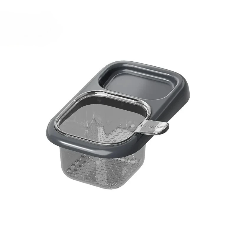 Kitchen Sink Drain Basket Separates Leftovers Tea Residue Filter Basket Sucker Drain Rack with Sponge Storage Rack