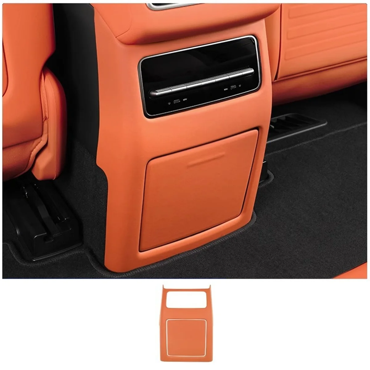 For Lixiang L7 2022-2024 Car Rear Refrigerator Anti-Kick Cover Anti-Scratch Refrigerator Panel Sticker