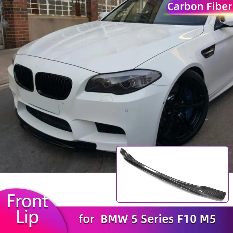 

Carbon Fiber Front Bumper Lip Spoiler for BMW 5 Series F10 M5 Sedan 2011-2016 Car Front Chin Apron Lip Original Bumper Body Kit