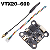 JHEMCU VTX20-600 5.8G 40CH FPV Transmitter PitMode 25mW 100mW 200mW 400mW 600mW 7-26V Adjustable VTX for RC FPV Racing Drone