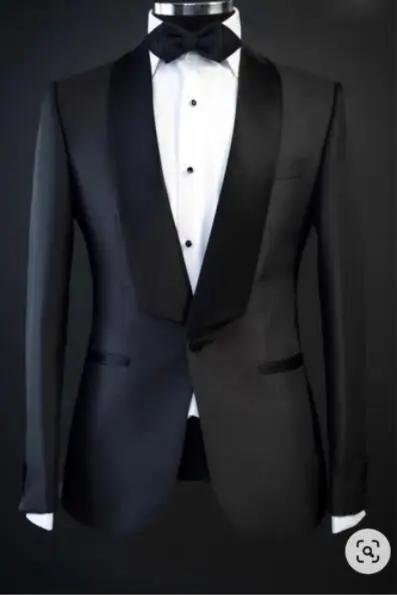 Tailor-made New Black Wedding Suit for men groom slim fit business formal professional Custom Prom suits mans Tuxedo Blazer 2023