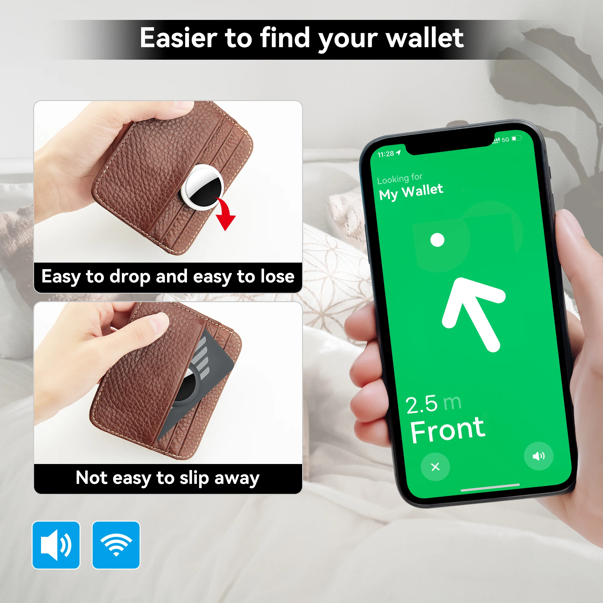 에어태그 지갑 케이스 슬림 얇은 카드 케이스 홀더, 애플 에어태그 액세서리 홀더, 분실 방지 에어태그 GPS 트래커 커버, 2 개