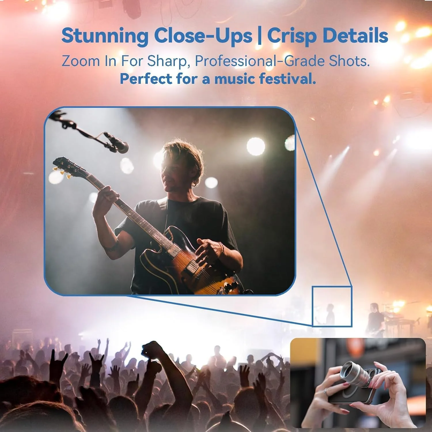 Fotorgear Retro 2x Doubler lens&Macro lens Mobile phone photography lens for iPhone Samsung Xiaomi To Watch a Concert Travel