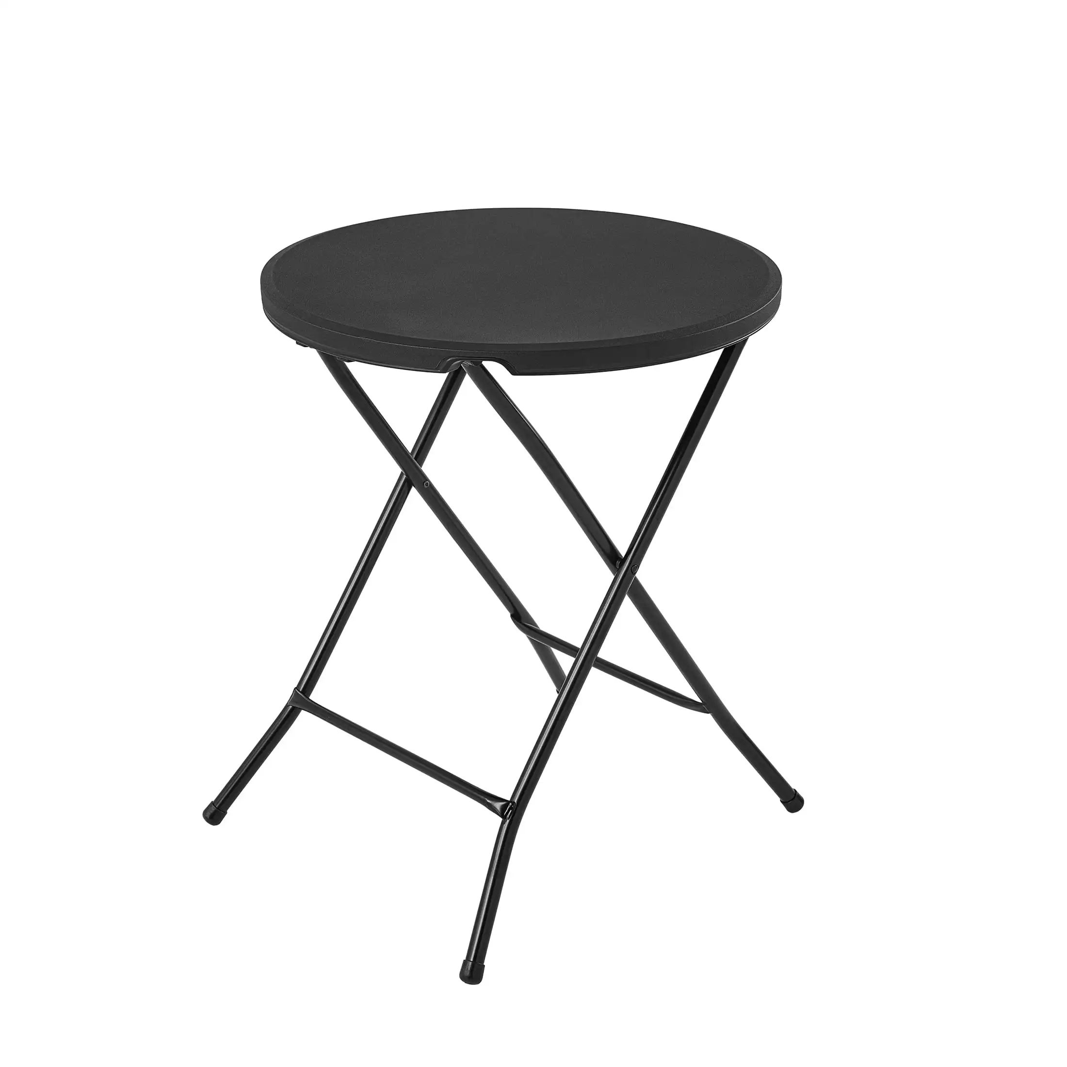 24" runder klappbarer Bistrotisch, Schwarz