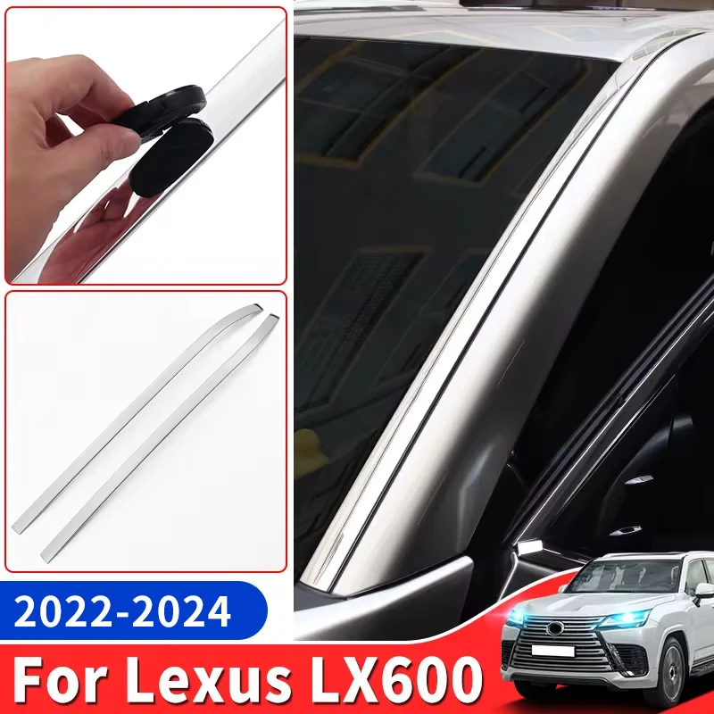 

Foreside Windscreen Decorative Strip For 2022 2023 2024 Lexus LX600 LX500D LX Exterior Accessories upgraded Chrome body parts