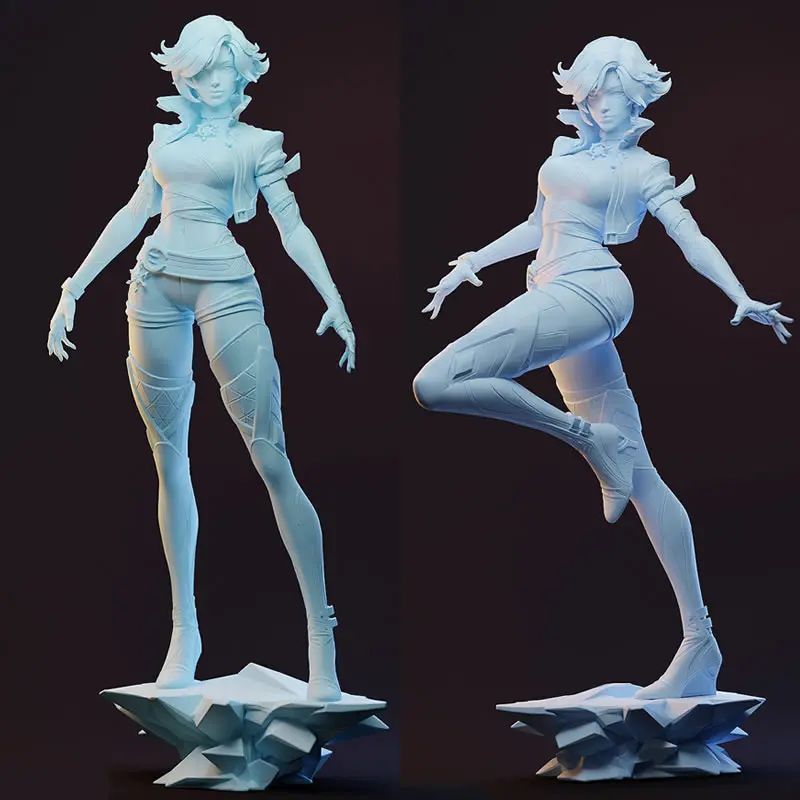 personaje-del-juego-de-2-estilos-6345-snow-girl-modelo-de-impresion-3d-sin-montar-rompecabezas-personalizado-sin-pintar-kit-de-modelo-de-figura-gk