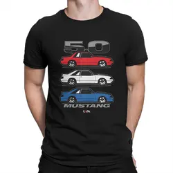 Ford Mustang USA Sides T-Shirt for Men American Foxbody Novelty Pure Cotton Tee Shirt Crew Neck Short Sleeve T Shirt Summer Tops