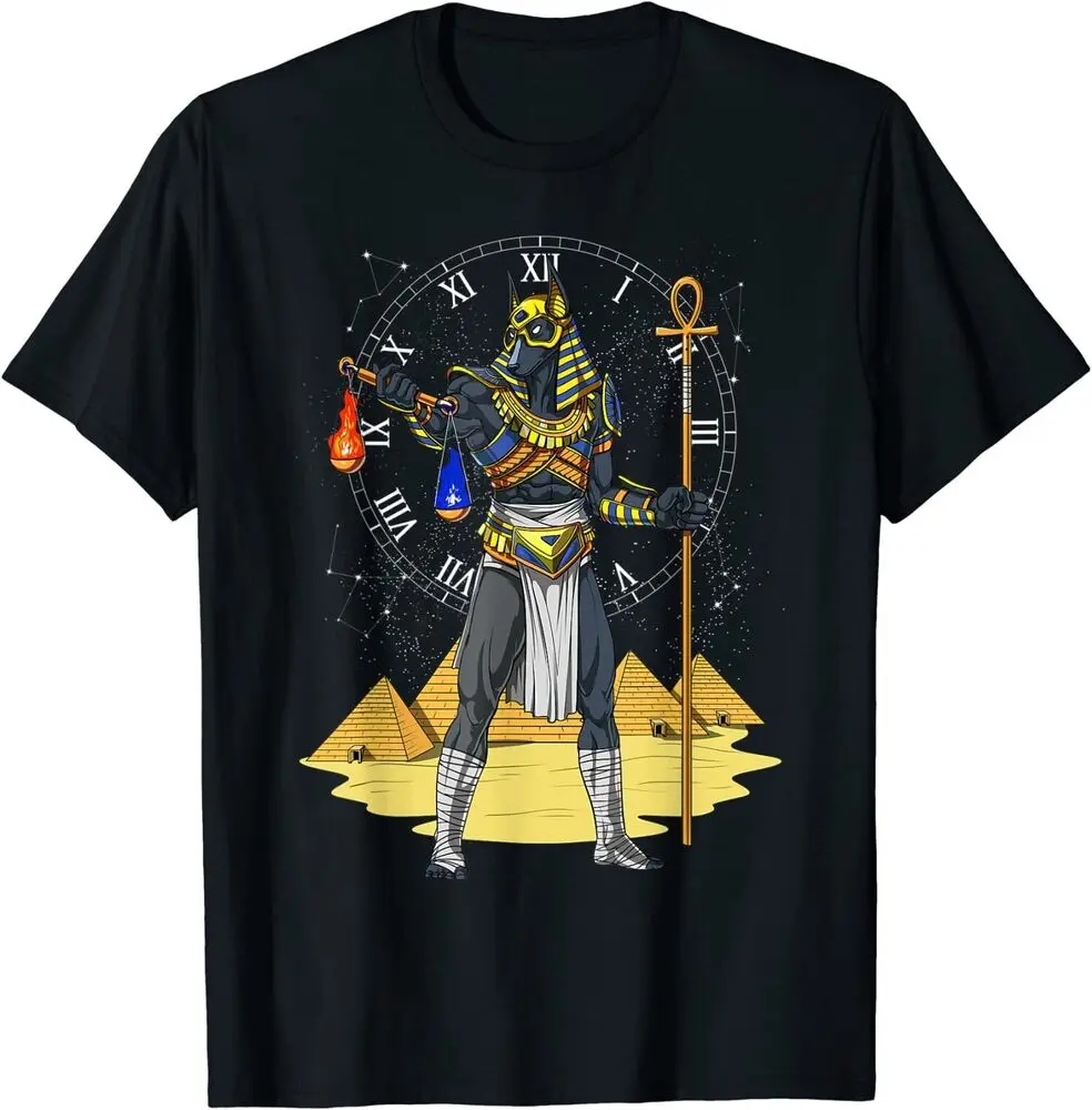 Anubis Egyptian God Of The Dead Ancient Pyramids Mythology T-Shirt High Quality 100%Cotton Short Sleeve