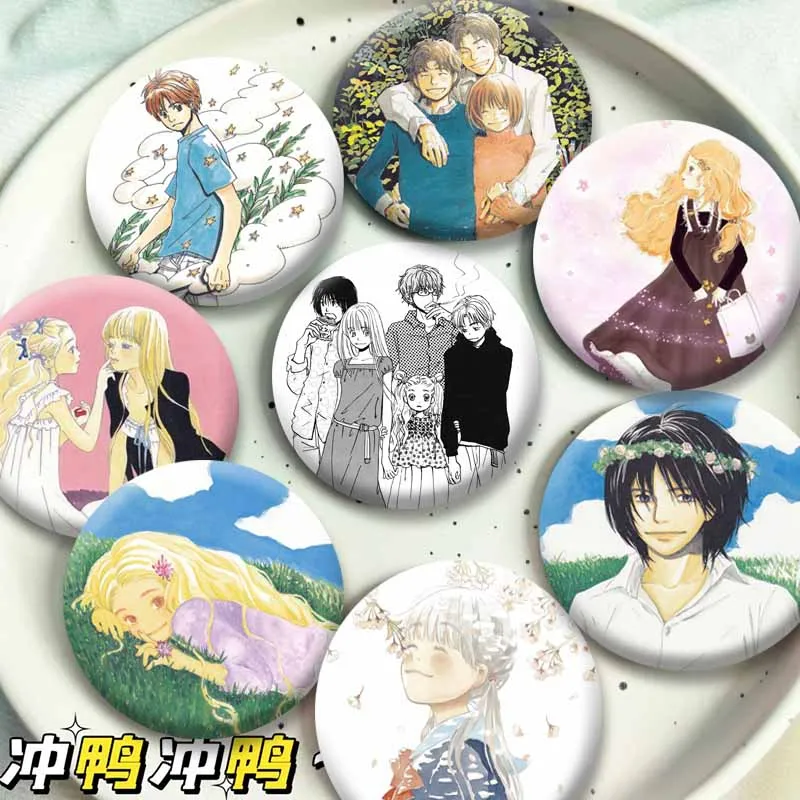 Cute Anime Honey and Clover Badges Handmade Round Cosplay Enamel Pins Bag Clothes Decor Jewelry Accessories Souvenir Brooch Gift