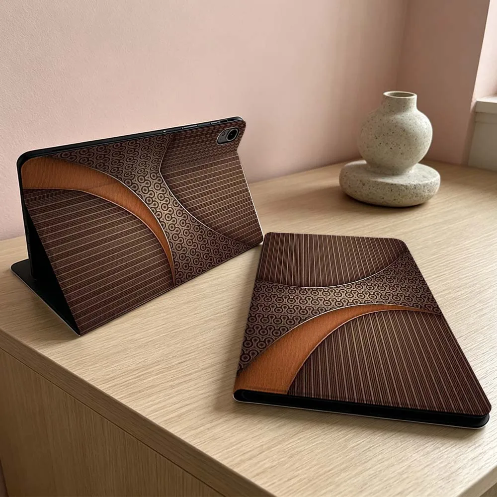 

Brown Curve Pattern Design For Huawei MatePad MediaPad MagicPad Honor Pad 10 9 8 X10 X9 X8 X8a Pro Inch Tablet Case Soft