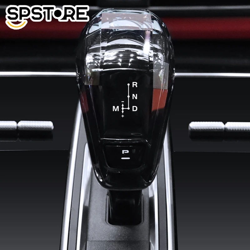 For Porsche 2017-2024 Cayenne Car Crystal Handle Gear Shift Knob  Interior Refit Parts Modification Accessories