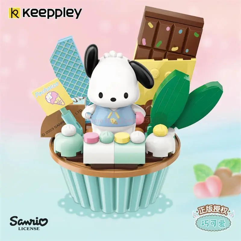 Keeppley Sanrio Bausteine Nette Kuchen Anime Figur Desktop Dekoration Puzzle Montage Modell Spielzeug Geburtstag Geschenk Für Kinder