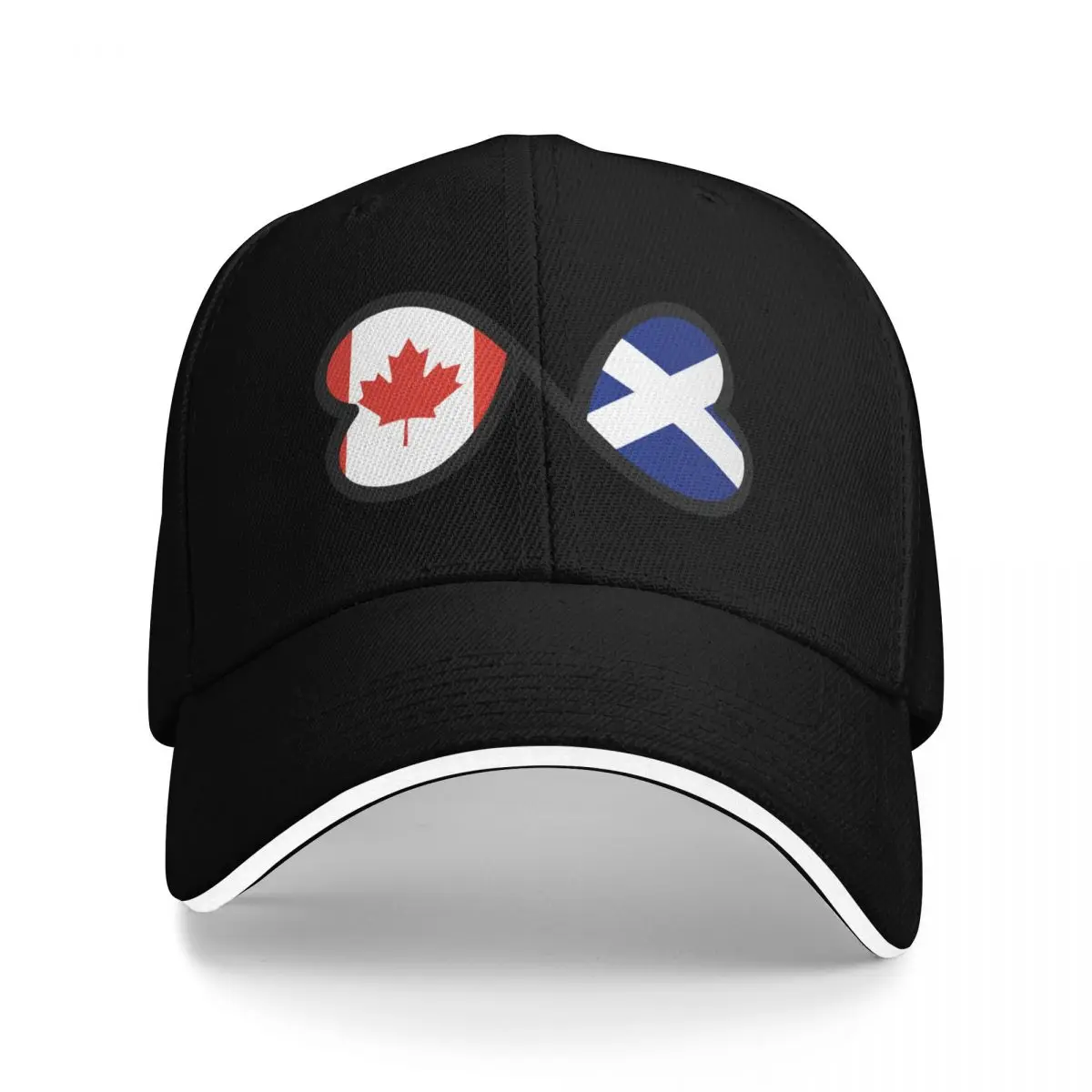 

Scottish Canadian Scots Entwined Hearts Flags, Canada, Scotland Baseball Cap Rugby sun caps Golf Wear Caps Male Women's