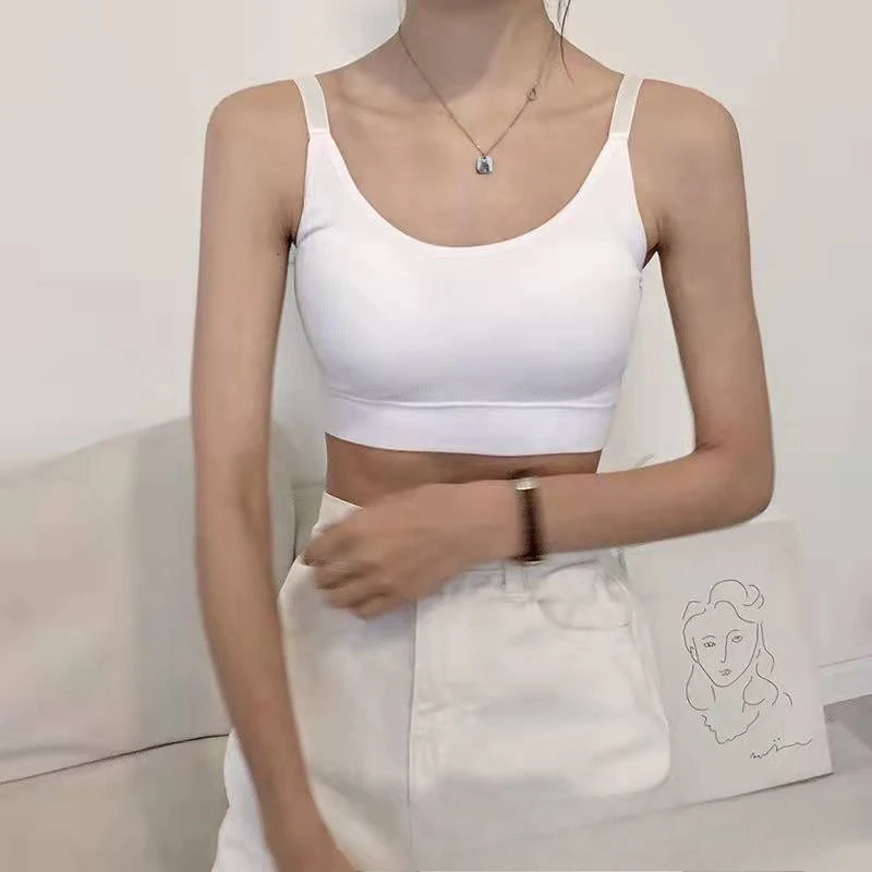 مثير الملابس الداخلية النساء جمع لا الصلب حلقة الملابس الداخلية الصدرية صديرية دائرية ملفوفة الصدر الجمال الظهر النشاط القطن قسم رقيقة صديرية دائرية #2