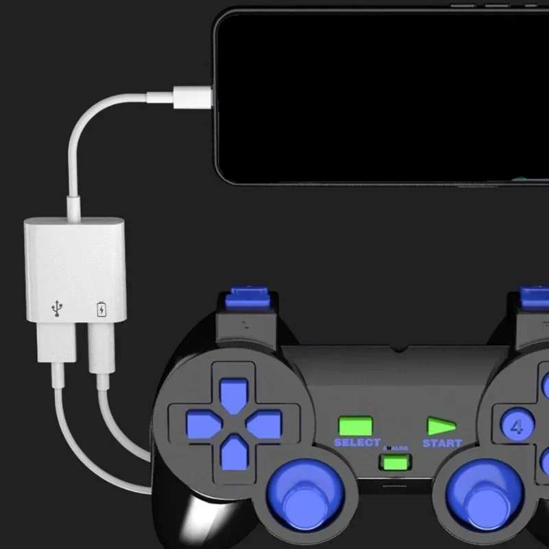 2 in 1  Dual USB  Splitter DAC Fast Charge Type-C Adapter Power Supply USB 3.0  External For Mobile Phone Adapters