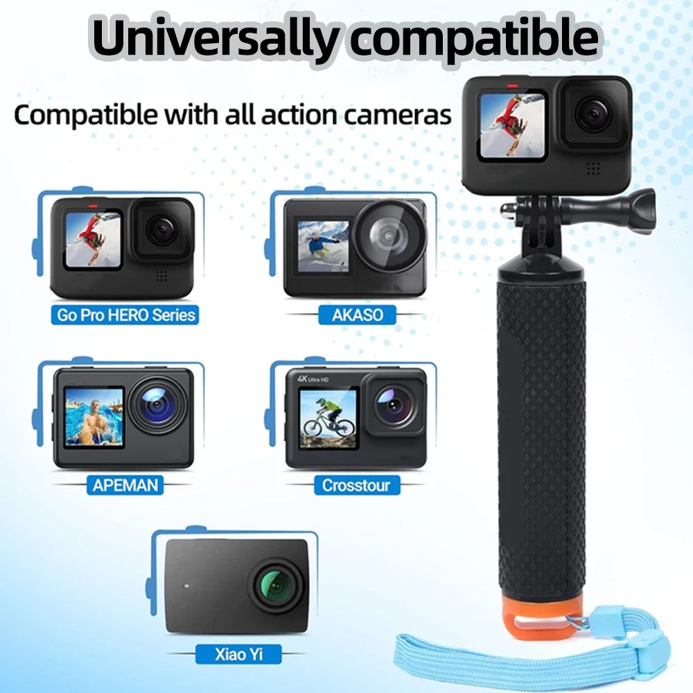 For GoPro Waterproof Handle Floating Hand Grip For GoPro Hero 12 11 10 9 8 Insta360 X3 X2 DJI Action 3 Action Camera Accessories