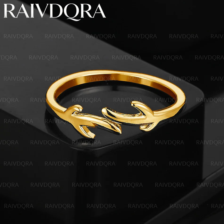 Anillo abierto chapado en oro de 18 quilates para hombres y mujeres, joyería de moda, encanto simple y elegante, regalos de cumpleaños para fiestas